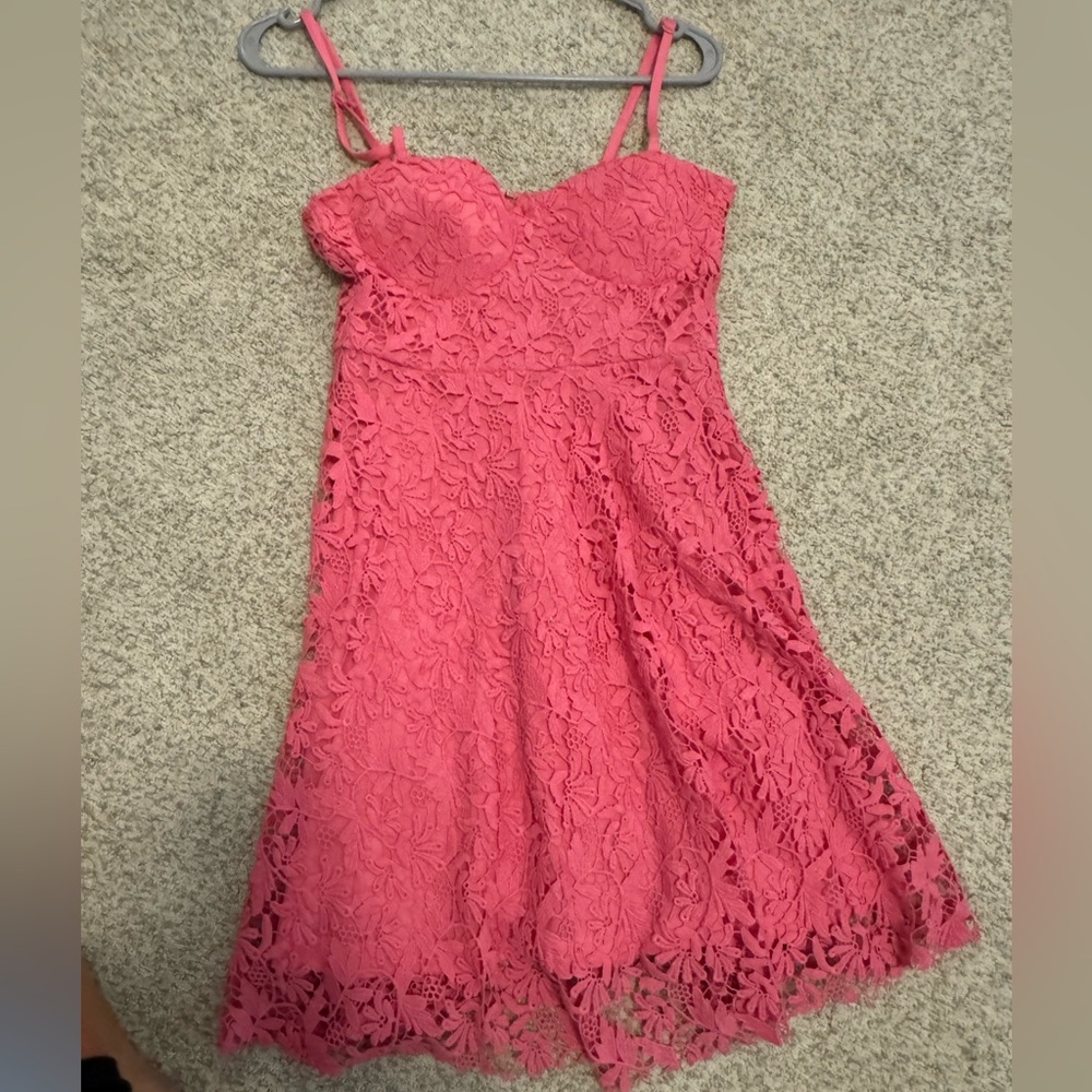 pink lace lulus dress xs
